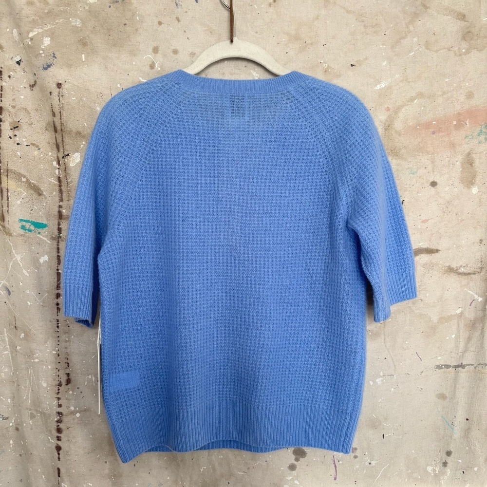 Joie 100% Cashmere Short Sleeve Henley Sweater - Picture 3 of 3